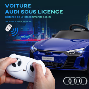 Véhicule électrique enfant Audi RS e-tron GT V. max. 5 Km/h télécommande effets sonores + lumineux bleu indigo