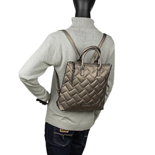 Bolso Mochila Mujer Lois Dewey Plata Oscuro