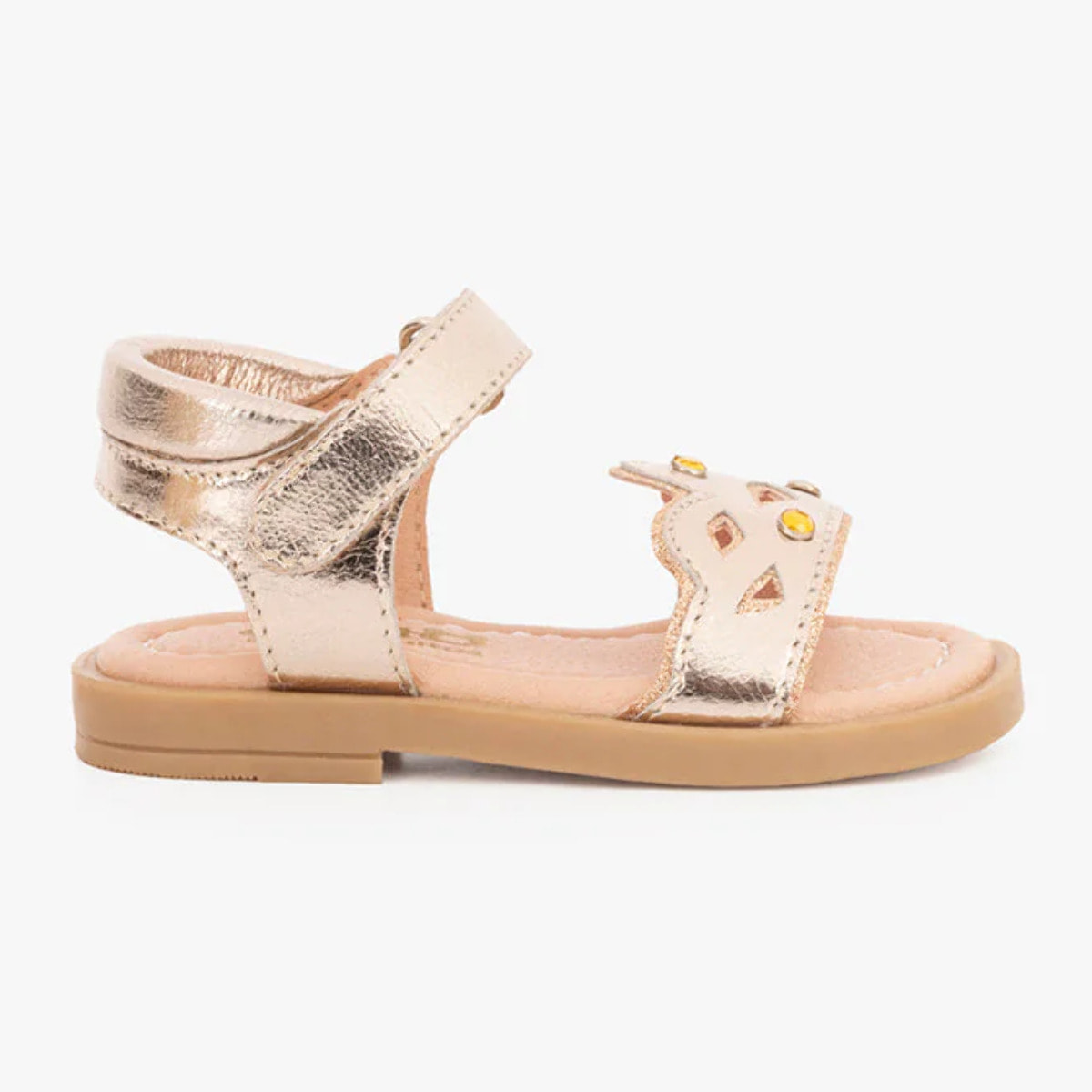 Sandali da bambino con corona in pelle