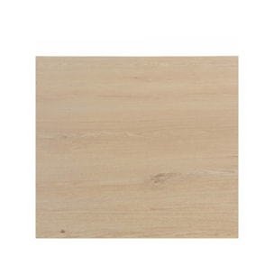 Table de Repas 90 x 180 cm Décor Chêne Clair et Métal Noir - ESTA