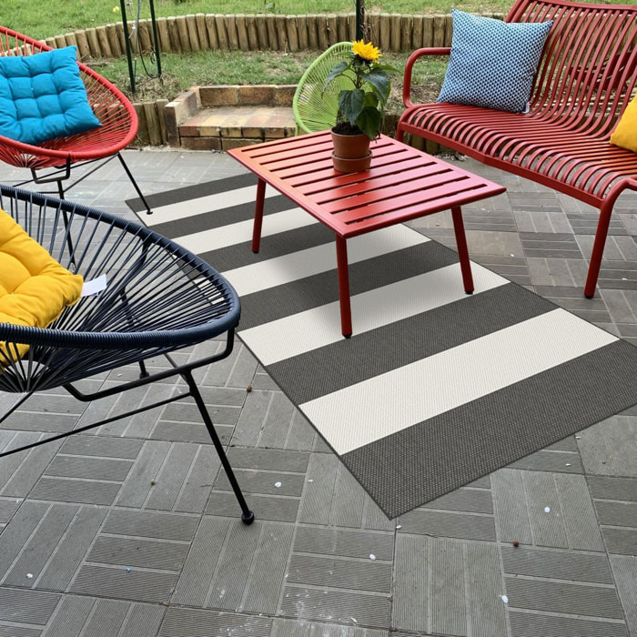 Tapis salon et chambre tissé motif faux uni ROTA