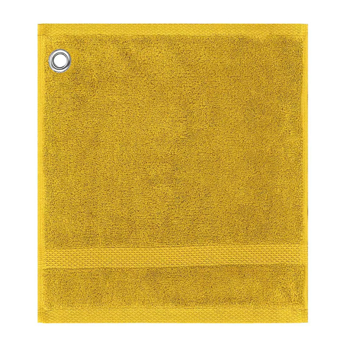 Carre avec oeillet pur coton 550 g/m² uni orange Elea safran