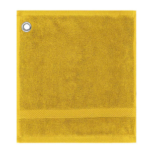 Carre avec oeillet pur coton 550 g/m² uni orange Elea safran