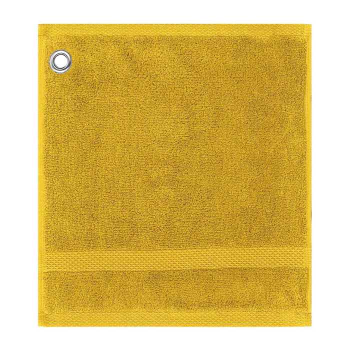 Carre avec oeillet pur coton 550 g/m² uni orange Elea safran
