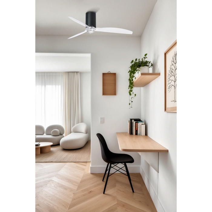MINI TUBE FAN M LED Ventilatore a soffitto nero opaco/trasparente