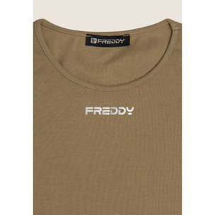 Canotta donna regular fit in cotone elasticizzato