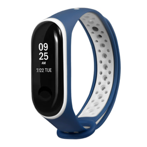 DAM Correa deportiva de silicona Compatible con Xiaomi Band 25x1x2 Cm. Color: Azul