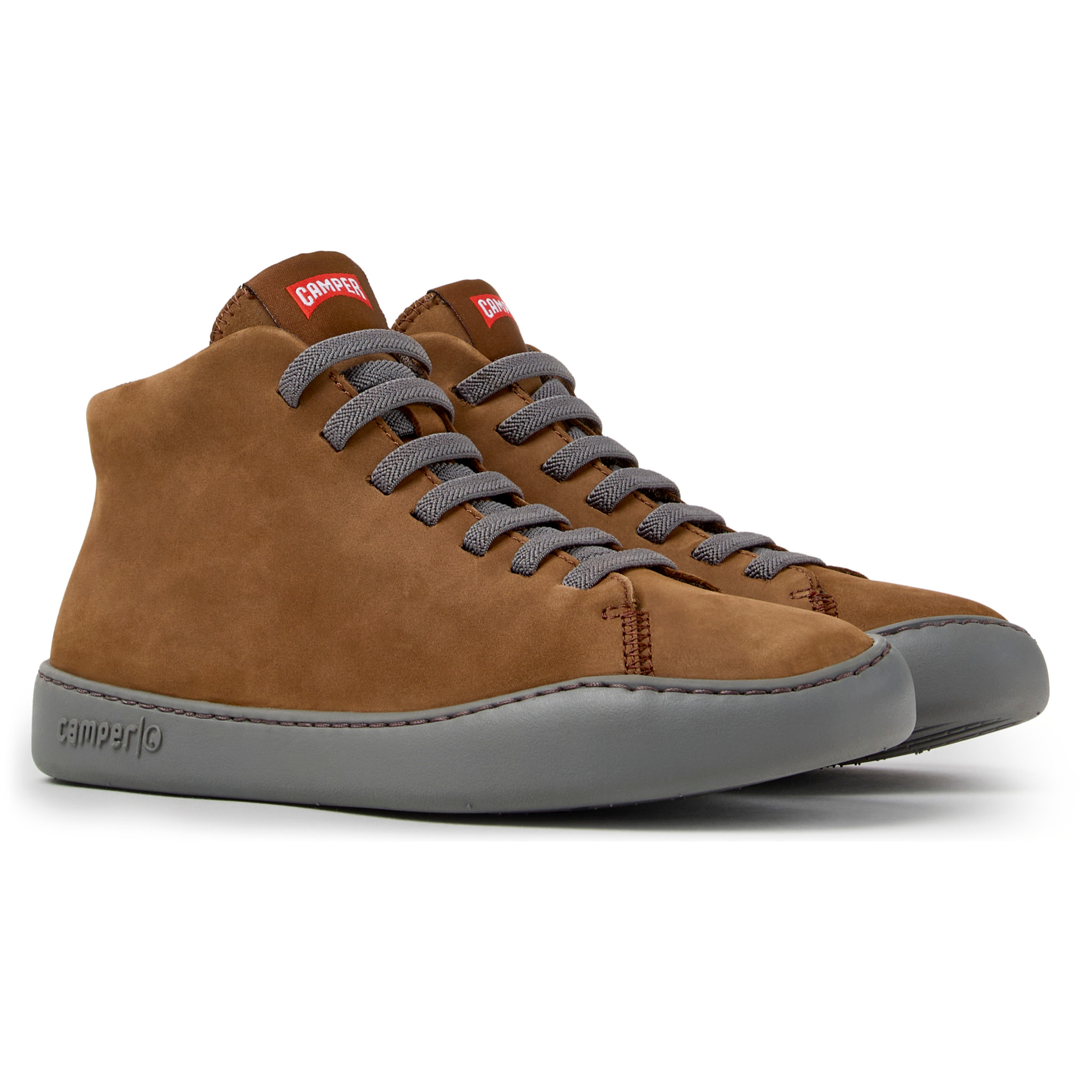 Zapatillas - CAMPER Peu Touring - Marron - Piel nobuk