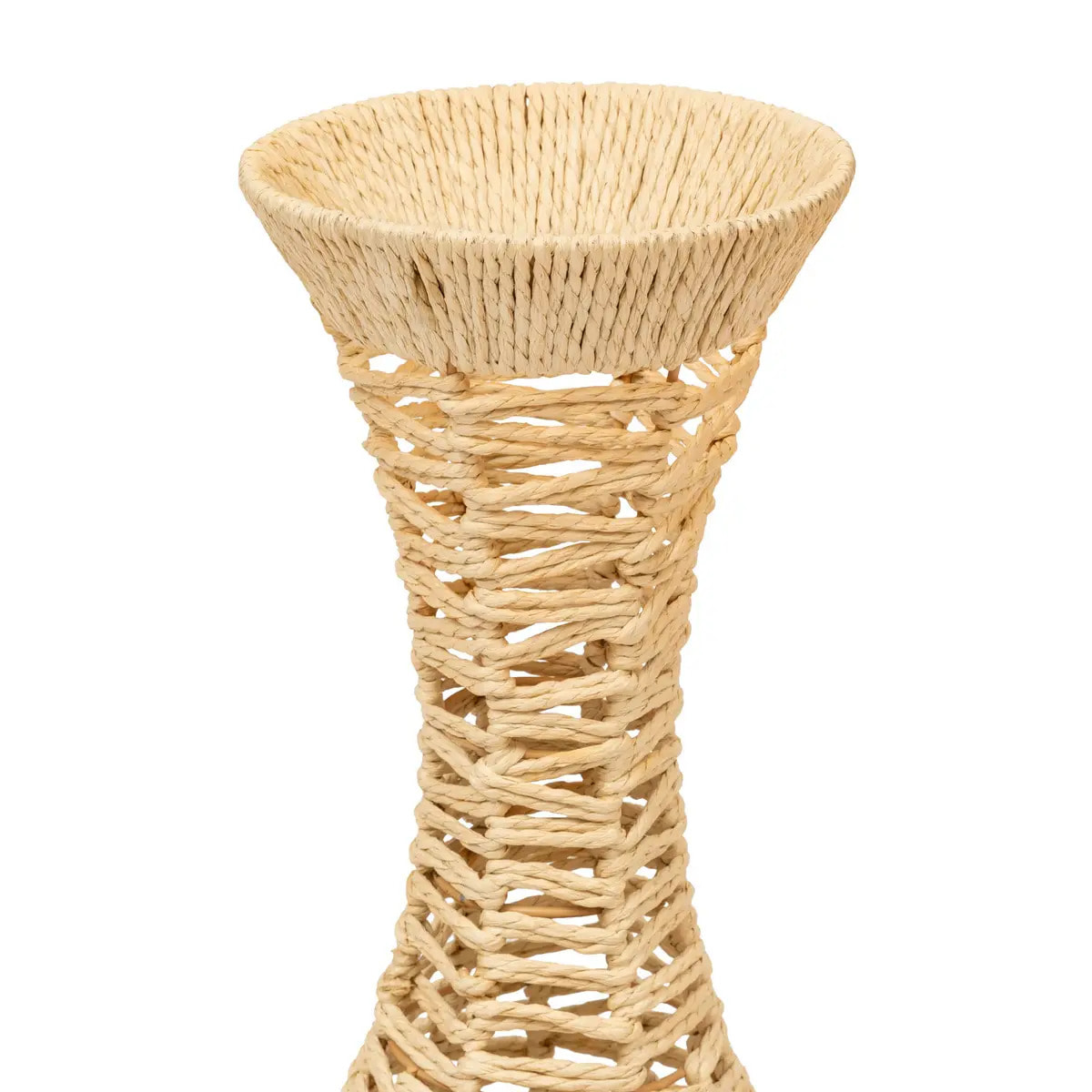 Vase "Clay" fibre végétale beige H90cm