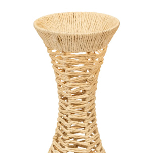 Vase "Clay" fibre végétale beige H90cm