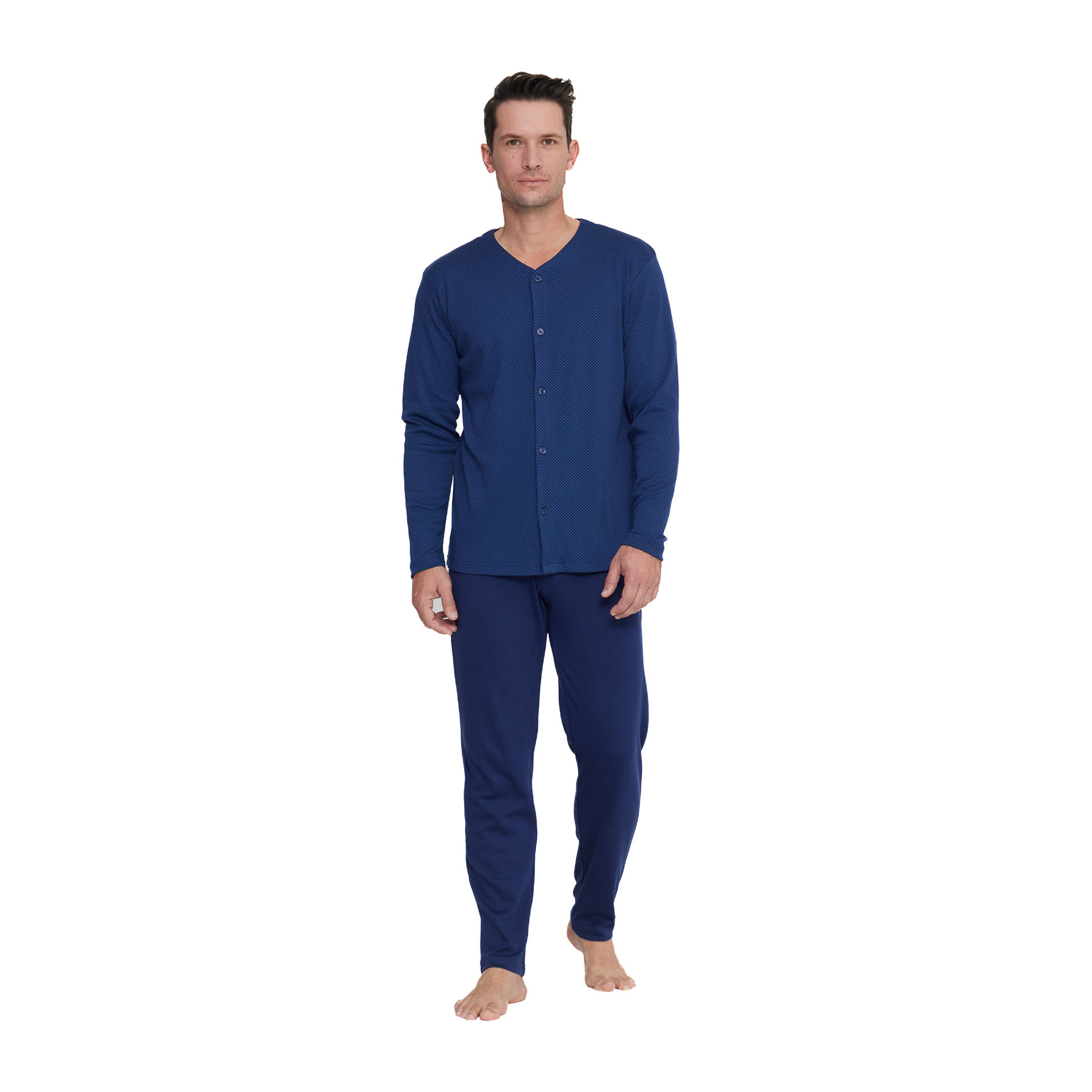 Pigiama uomo paul in caldo cotone con scollo a V Noidinotte