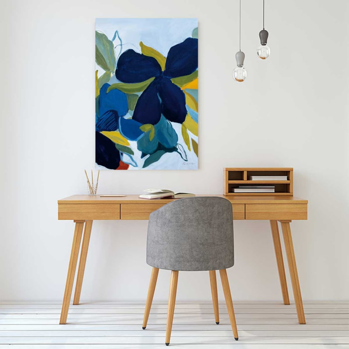 Tableau fleurs bleues Tableau plexiglas