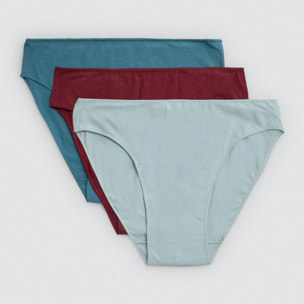 Confezione da 4 mutandine midi basico in cotone