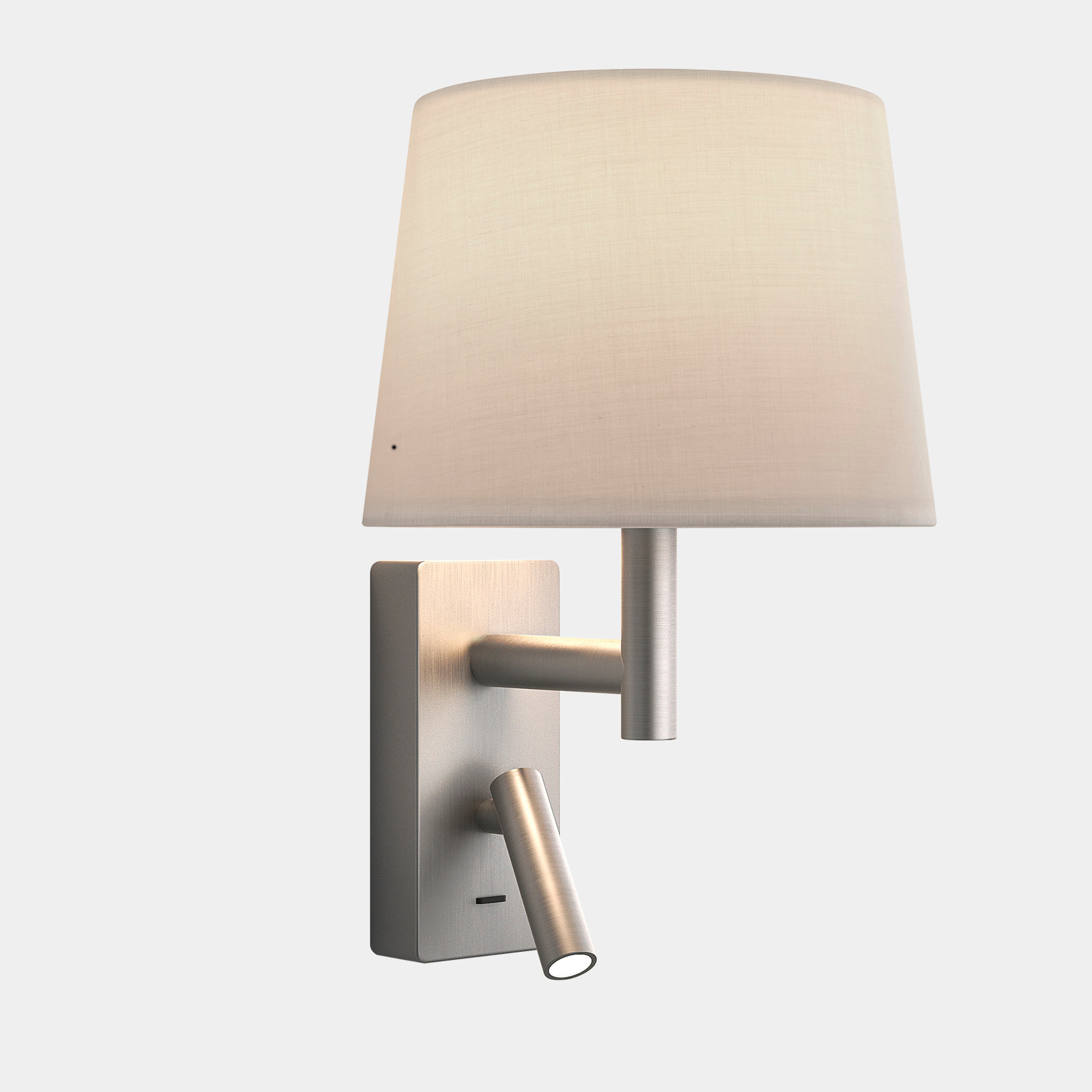 LEDS C4 Aplique Metrica Shade Reader LED E27 17.3 Blanco cálido - 2700K ON-OFF Níquel satinado 137lm