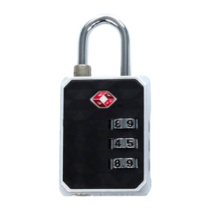 Candado de seguridad TSA antirrobo con combinación numérica para mochilas y maletas.