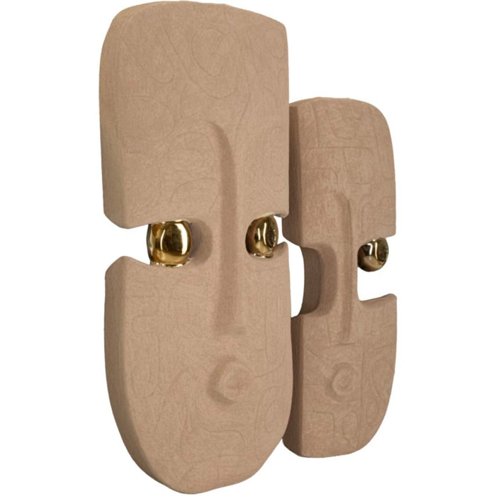 DECORAZIONE MURALE DAKAR COPPIA CM 20X6X40-14X5X32