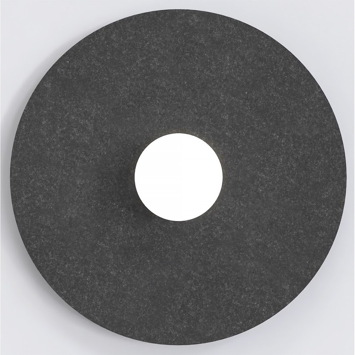 Applique Calma in feltro nero e diffusore bianco