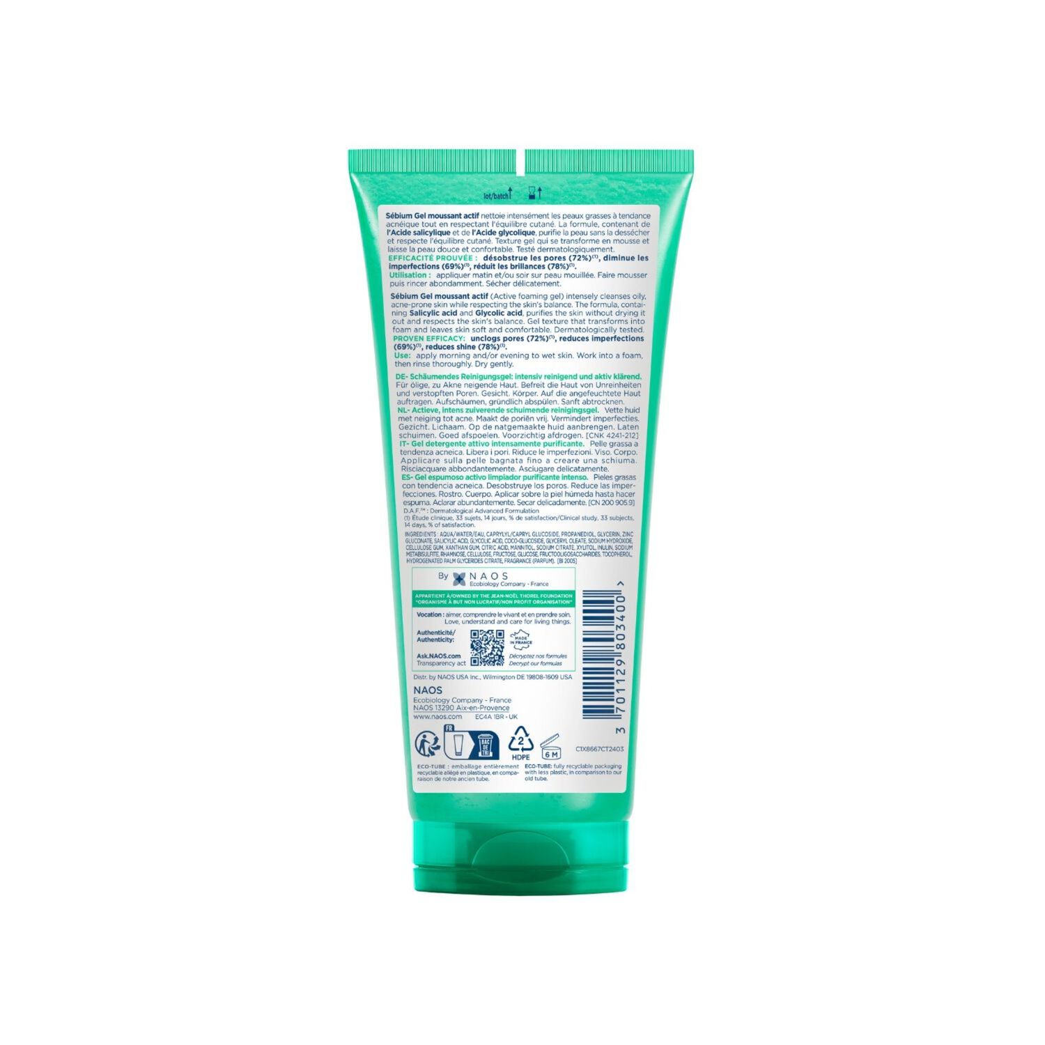 Sébium - Gel Moussant Purifiant Intense 200 ml
