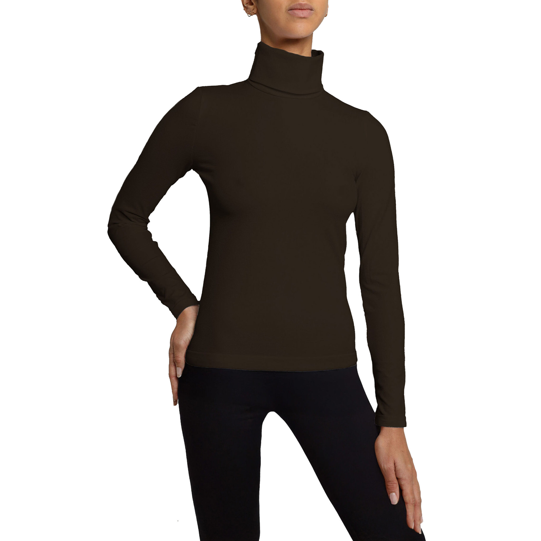 Top a maniche lunghe a collo alto Turtleneck Top Long Sleeves