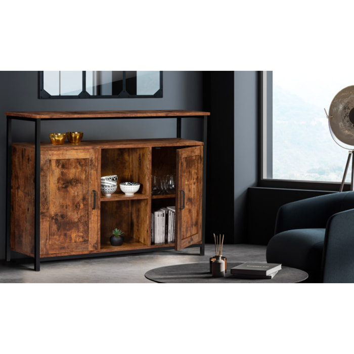 Buffet Elize 2 portes avec étagère H100cm