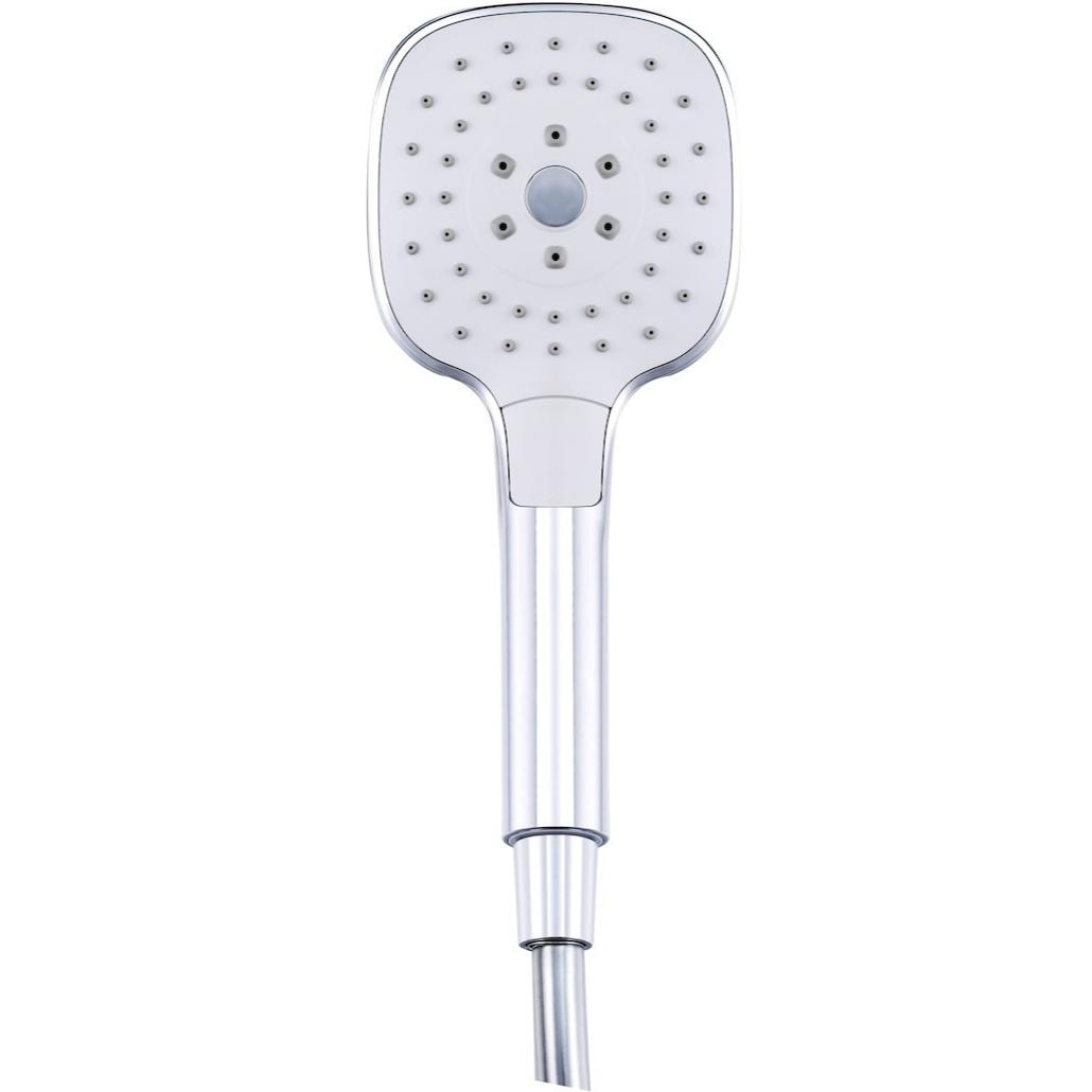 Colonne de douche avec mitigeur thermostatique, Tête de douche XXL 28.7cm, Barre réglable en hauteur, Blanc/Chrome (SATSSTHP)
