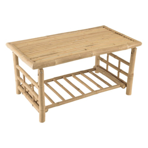 VITAL - Table basse rectangulaire en bambou 90x49cm