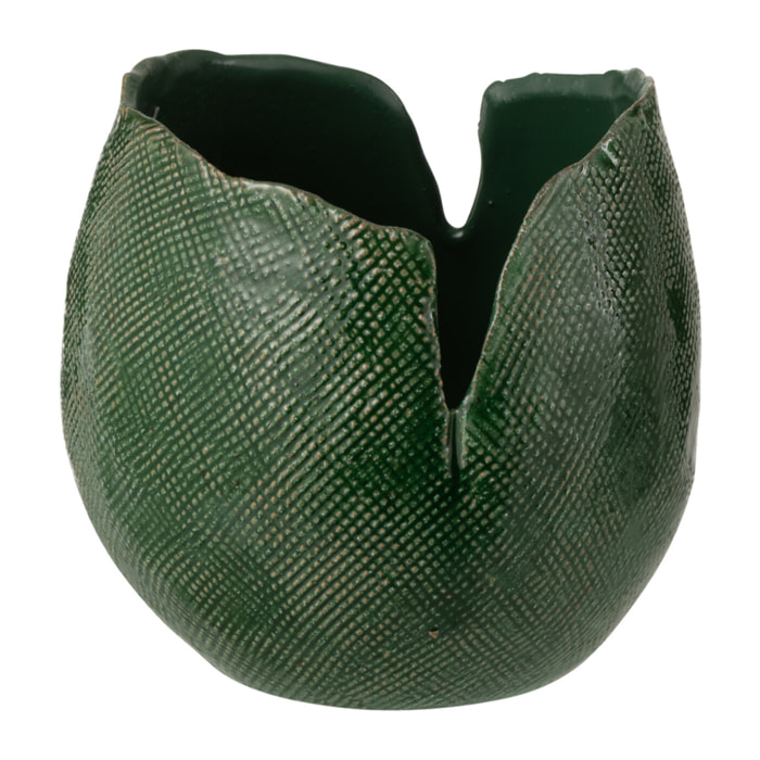J-Line Vase Thibault - céramique - vert foncé - medium