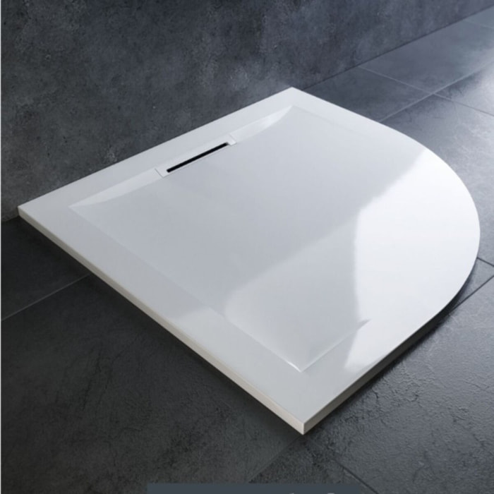 Receveur de douche Flight Pure quart de rond blanc