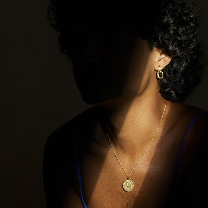 Pendientes acabados en oro amarillo de 18K