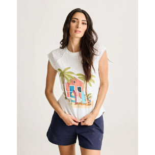 Camiseta Manga Corta Blanco - Surjhaus