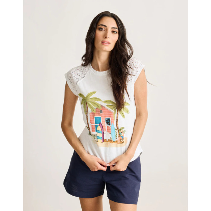 Camiseta Manga Corta Blanco - Surjhaus