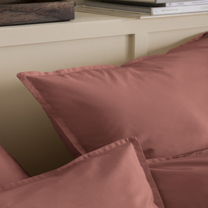 Taie d'oreiller unie en percale de coton lavée, DELICATE