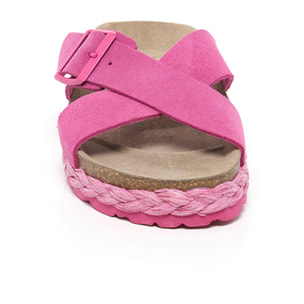 SANDALO CON ZEPPA BILLOWY ROSA