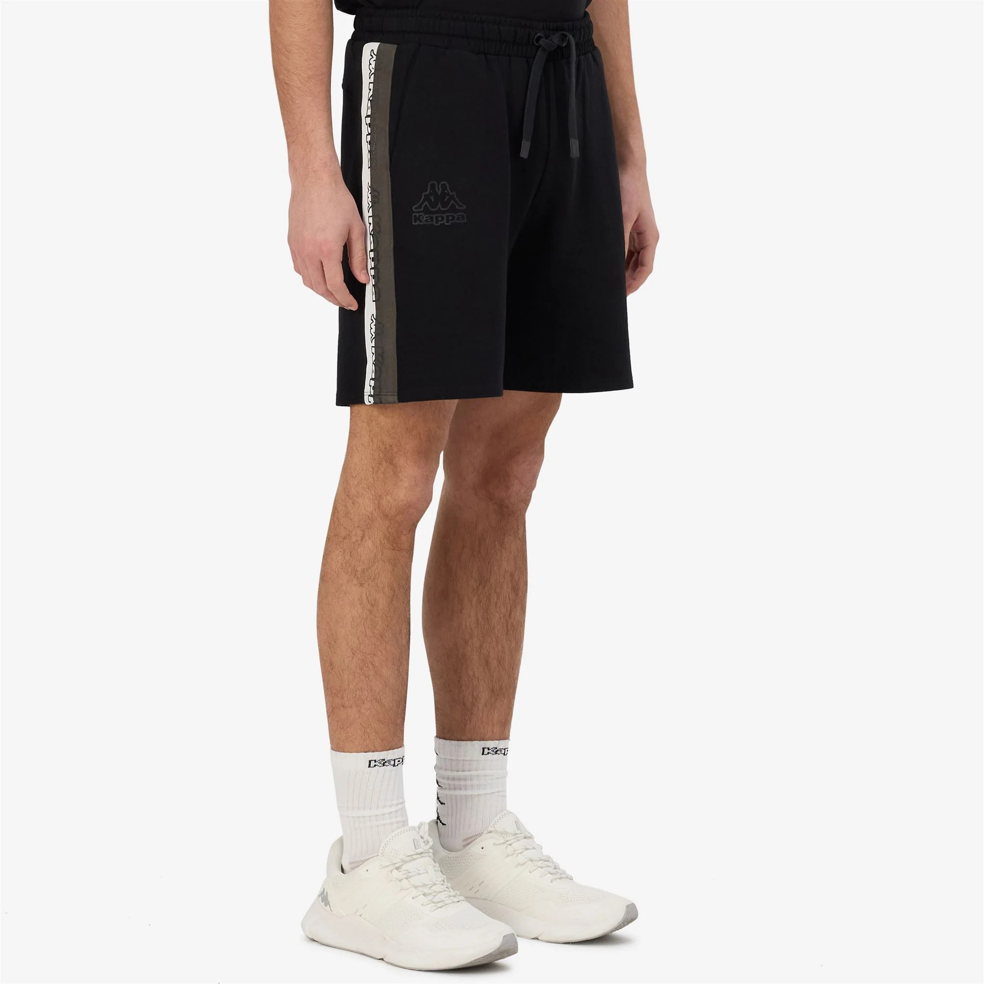 Kappa - Pantaloni Corti Uomo Nero - Logo Tape Gerri