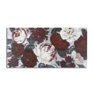 DIPINTO SU TELA WHITE/RED FLOWER DARKBACK CHARME1921 MULTICOLORE