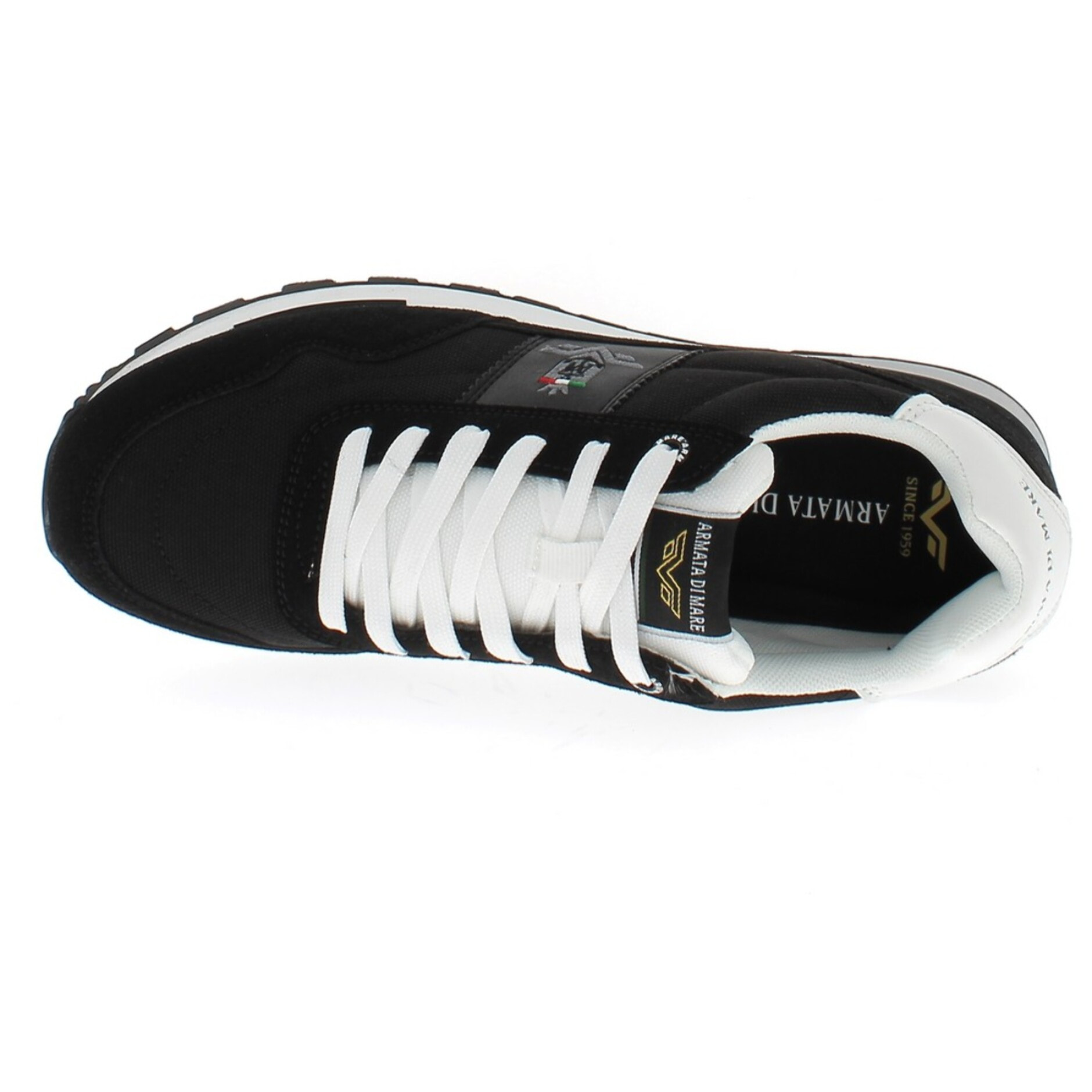 Armata di Mare Scarpe Uomo Sneakers Vintage Running con Soletta Rimovibile in Memory Foam AMU S25N715 Black