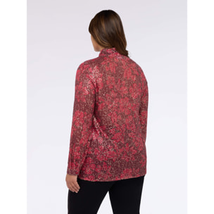 Fiorella Rubino - Camicia in tulle con paillettes - Bordeaux