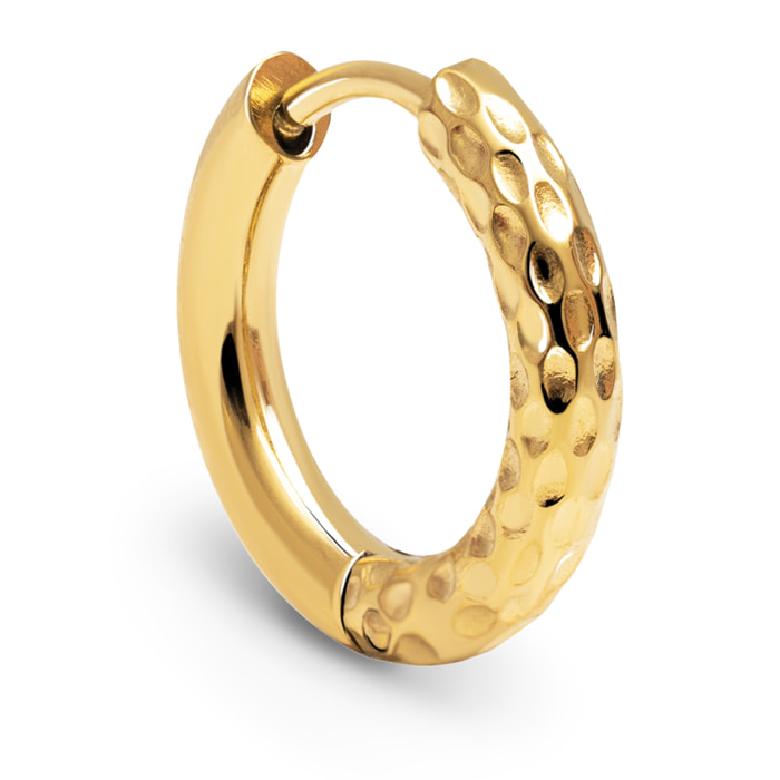 Orecchino River S  in Acciaio Placcato Oro