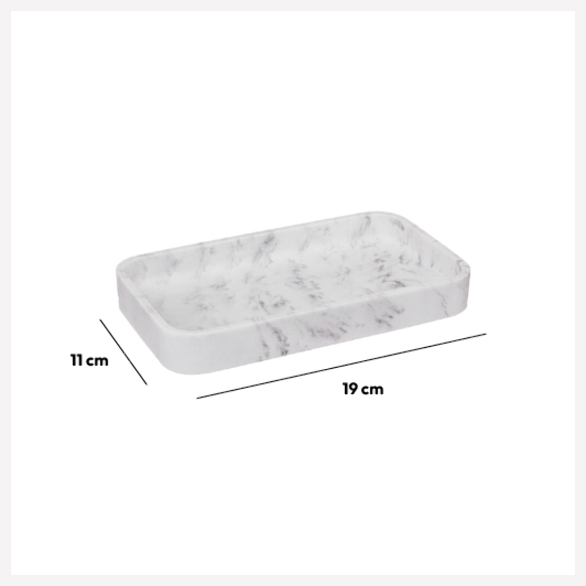 Plateau rectangulaire Effet marbre Lea