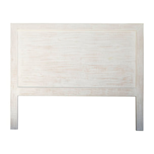 Tête de lit Oblak -bois massif d'araucaria-couleur blanc shabby 162 x 130 x 5 cm