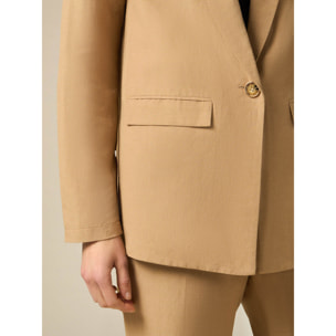 Oltre - Blazer de mezcla de lino - Beige