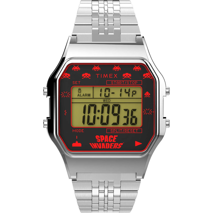 Orologio Timex T80 SPACE INVADERS Acciaio Silver