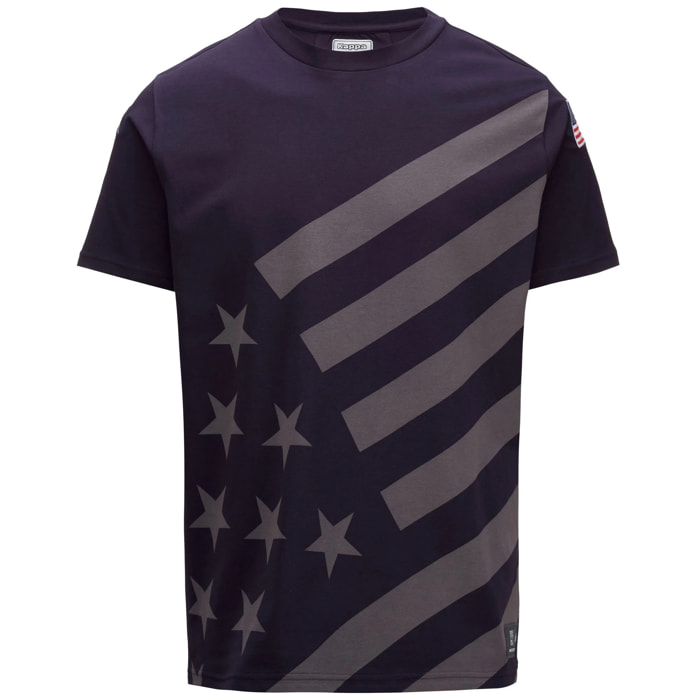 T-Shirts & Top Kappa Uomo Donna Ayba2 Flag Us Grigio