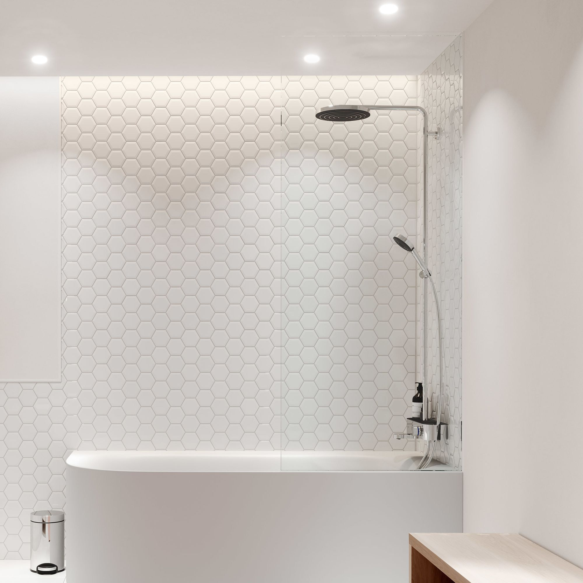 Colonne de douche 260 Pulsify S avec mitigeur thermostatique de baignoire ShowerTablet Select 400 chromé