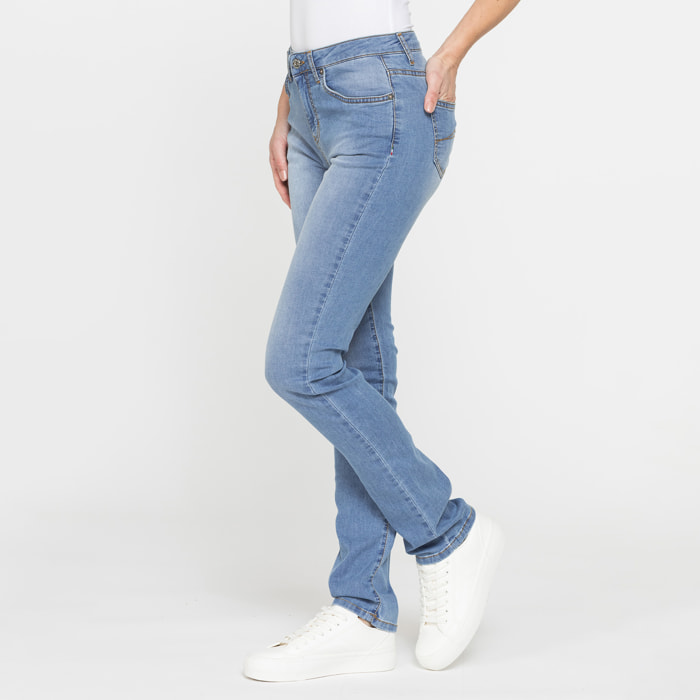 JEANS DONNA CINQUE TASCHE REGULAR FIT IN DENIM STRETCH 12,2oz