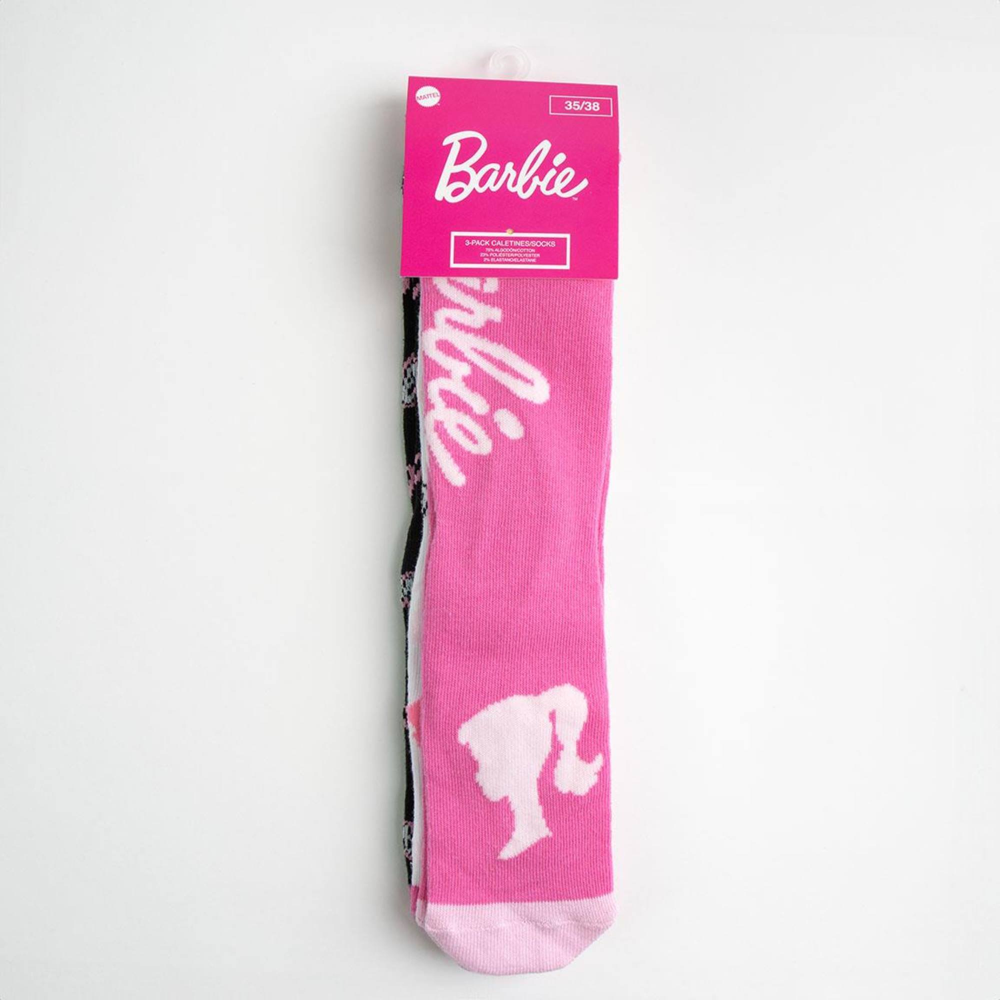 Pack de 3 calcetines infantiles barbie