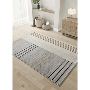 CRAFT Alfombra geométrica en tonos gris y beige, varias medidas disponibles