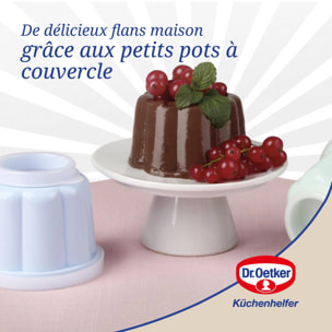 Lot de 6 moules à flans avec couvercle Dr. Oetker Rétro