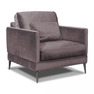 Fauteuil Splendido Velours Gris foncé - 1 Place