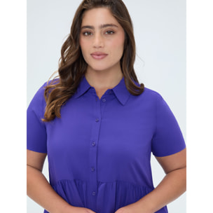 Fiorella Rubino - Vestito Smile corto in mussola - Viola